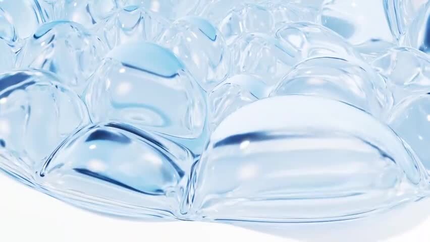 柔软透明的气泡曲面背景三维渲染