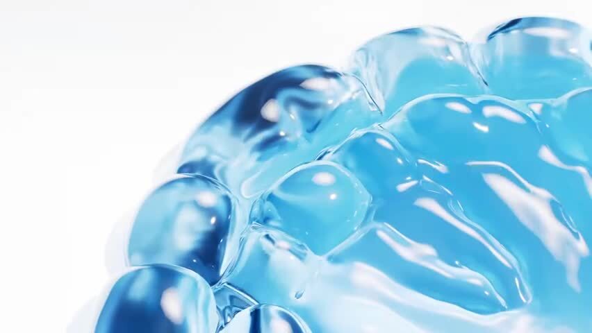 柔软透明的气泡曲面背景三维渲染