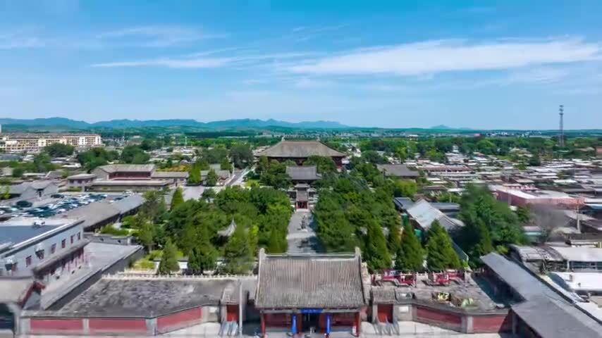 辽宁锦州义县奉国寺航拍延时