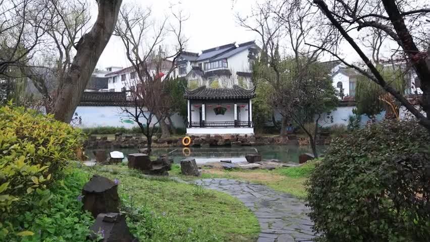 苏州香雪海司徒庙典雅古建筑自然风光