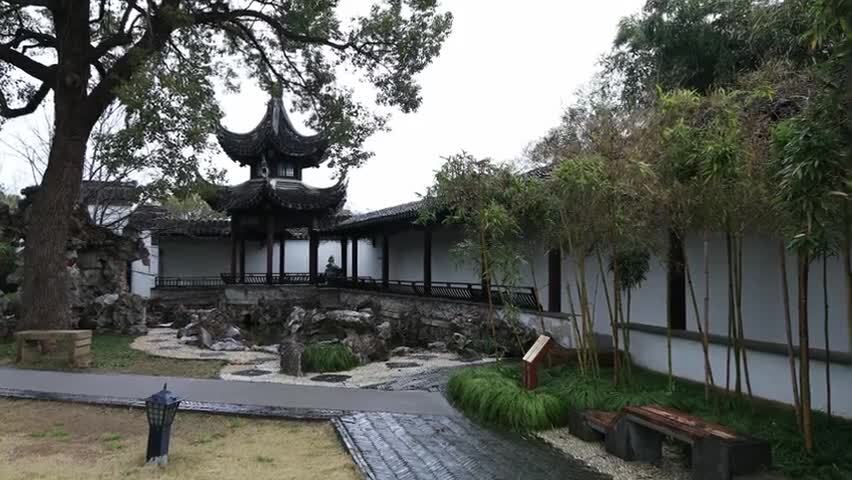 苏州光福司徒庙典雅古建筑自然风光