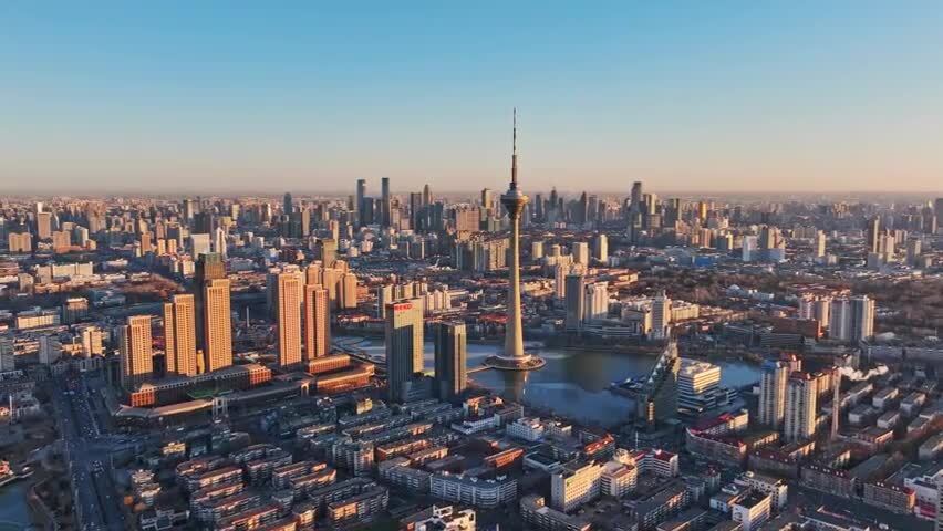 天津广播电视塔天塔航拍