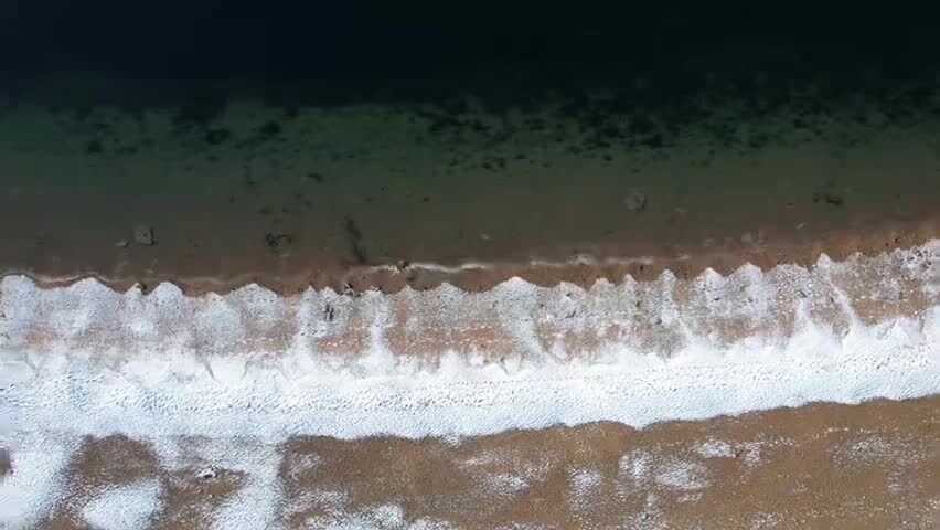 大连星海湾雪后航拍