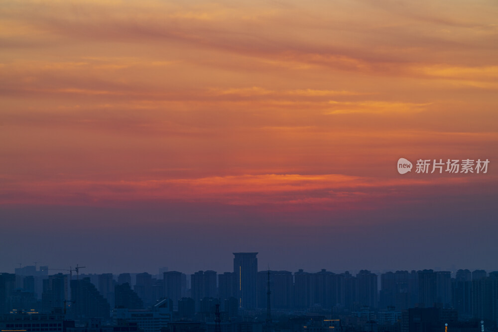 西安的一场晚霞