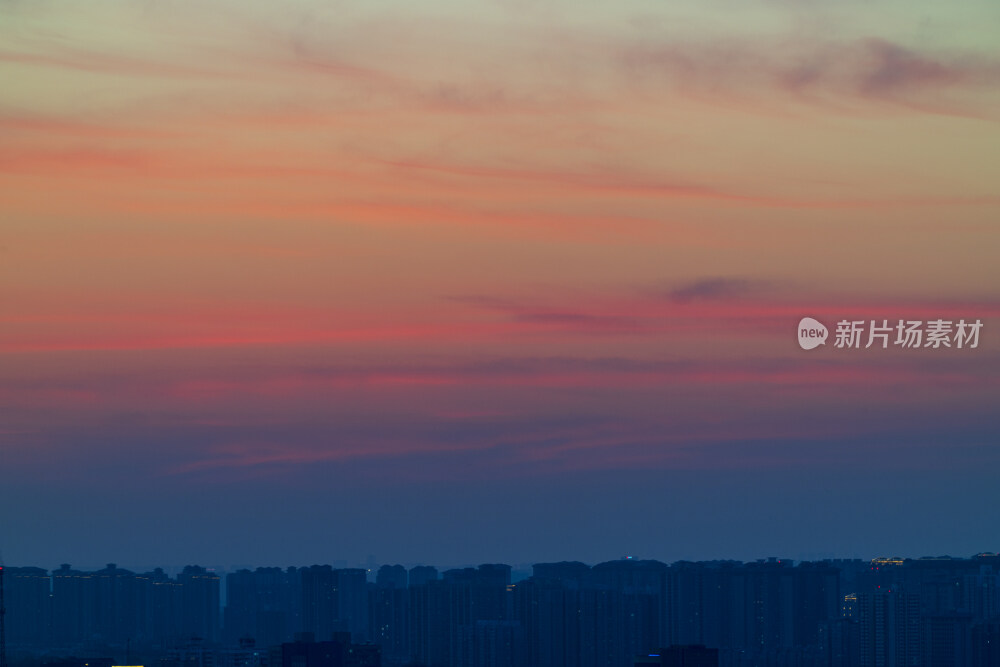 西安的一场晚霞