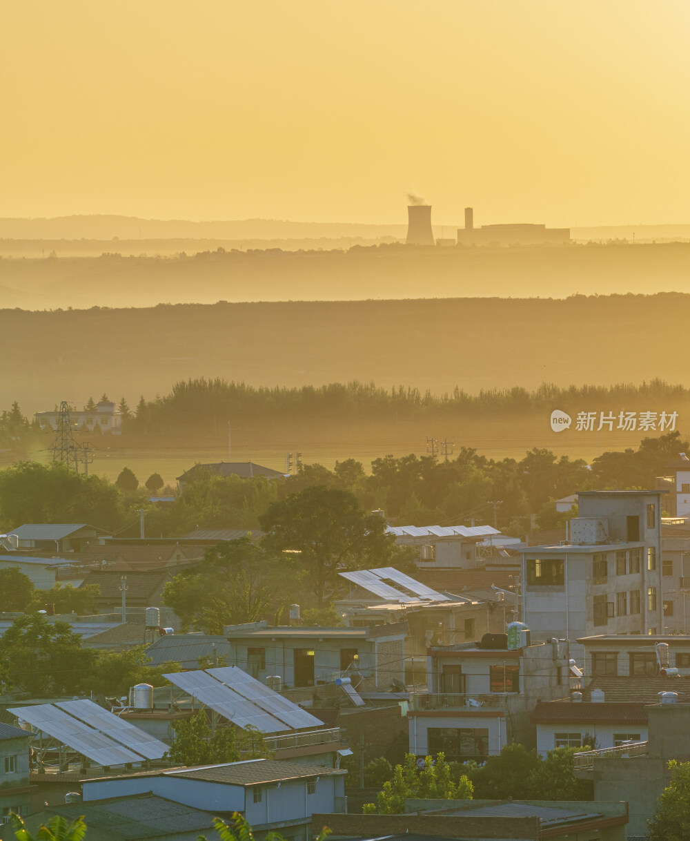 西安长安区的日出景像
