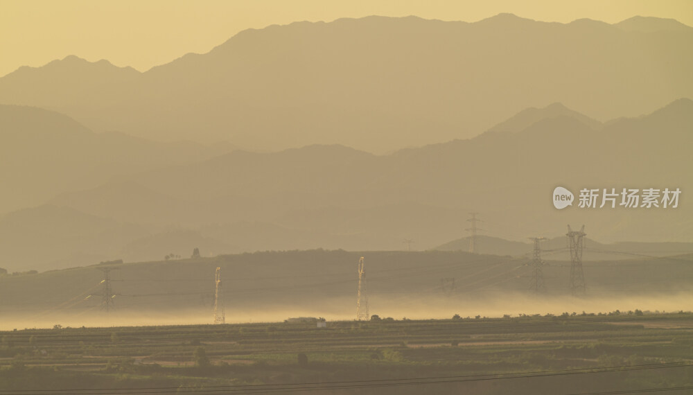 西安长安区的日出景像
