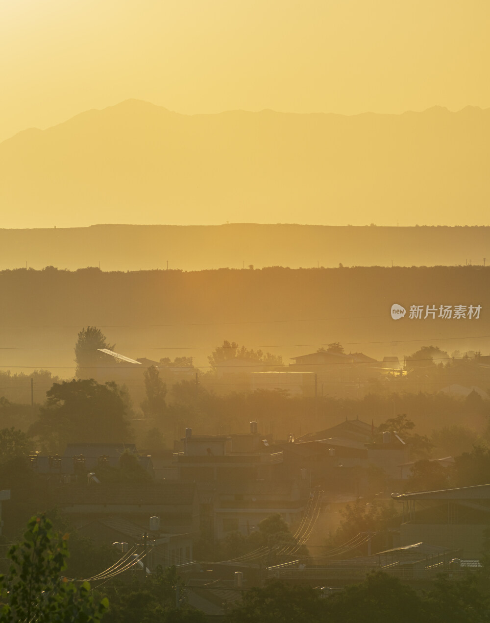 西安长安区的日出景像