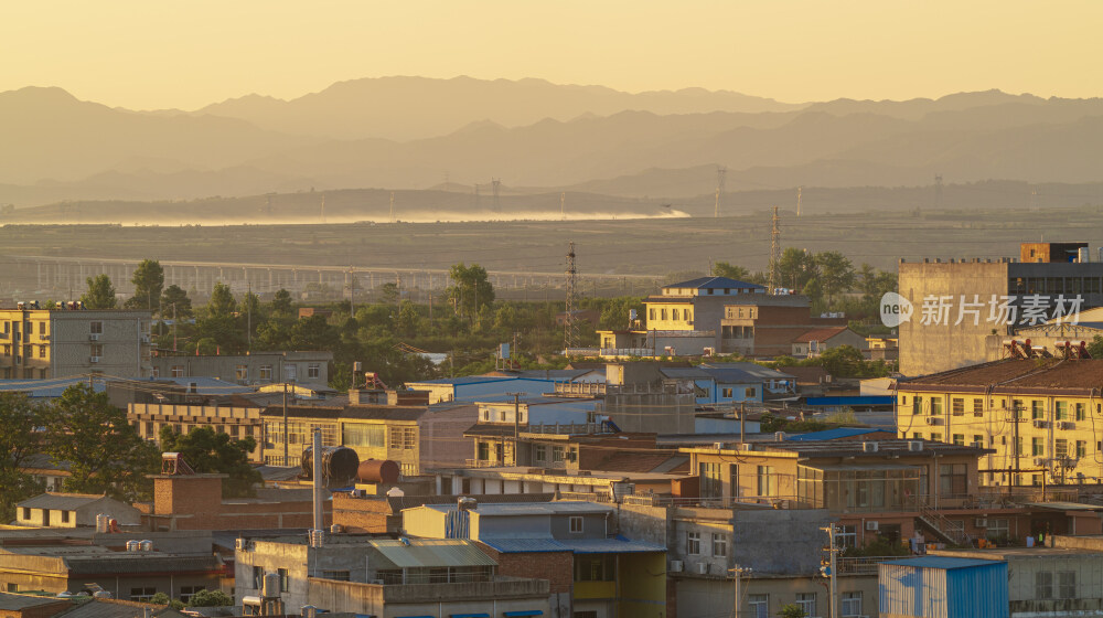 西安长安区的日出景像
