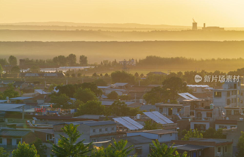 西安长安区的日出景像