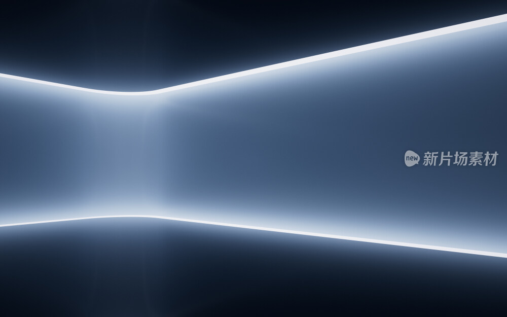 线条灯光建筑空间3D渲染