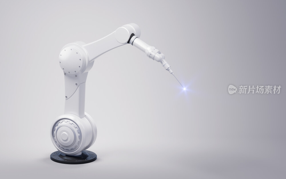 机械臂与智能制造概念3D渲染