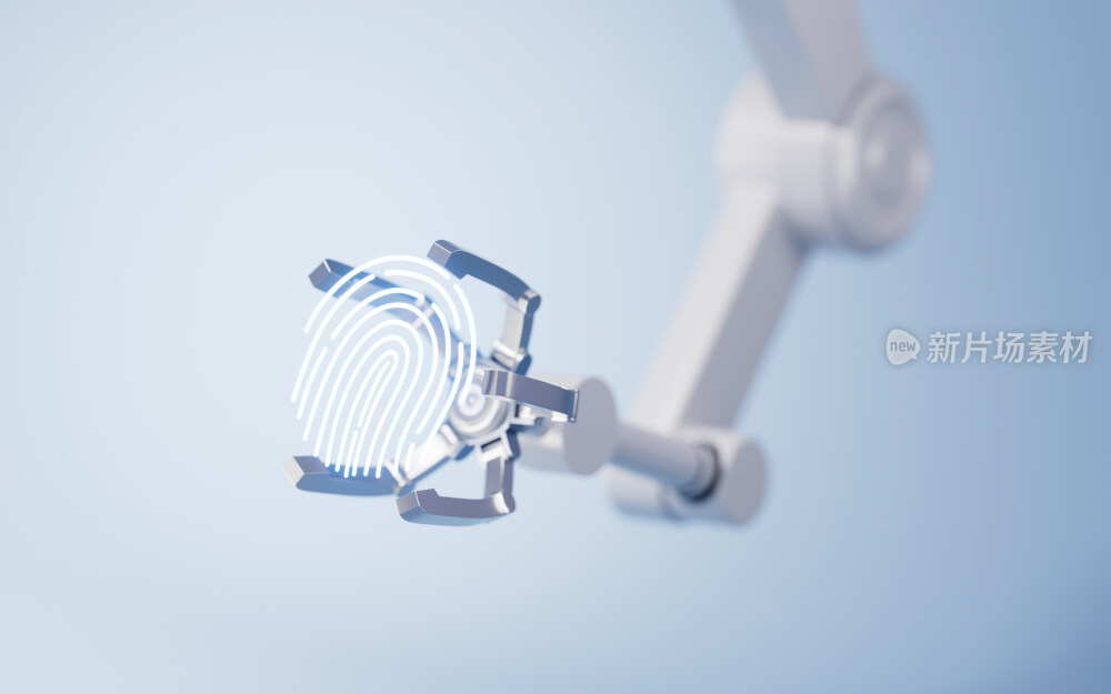 机械臂与智能制造概念3D渲染
