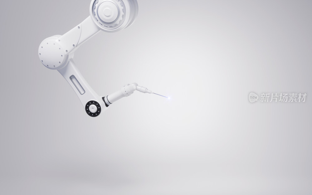机械臂与智能制造概念3D渲染