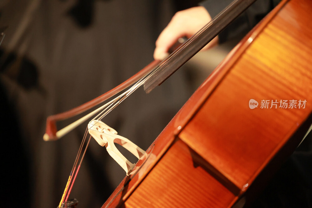 大提琴小提琴的手部特写和弦乐特写