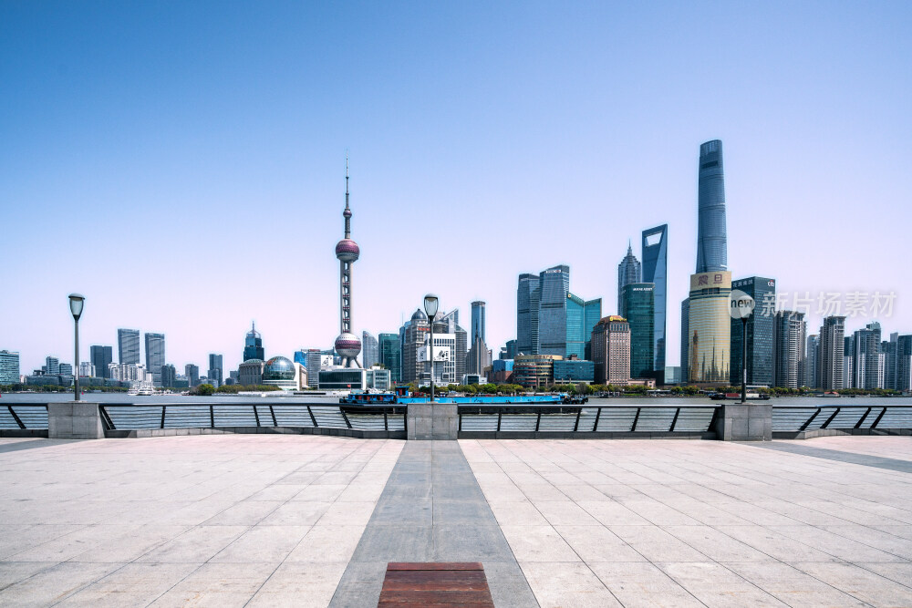 上海浦东陆家嘴建筑全景