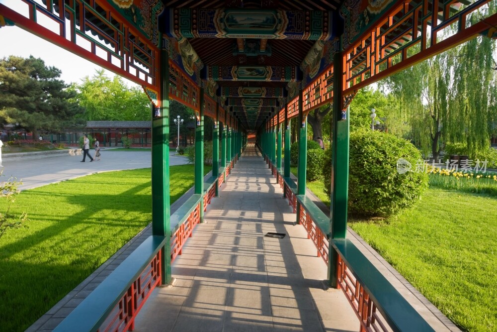 北京中山公园内走廊