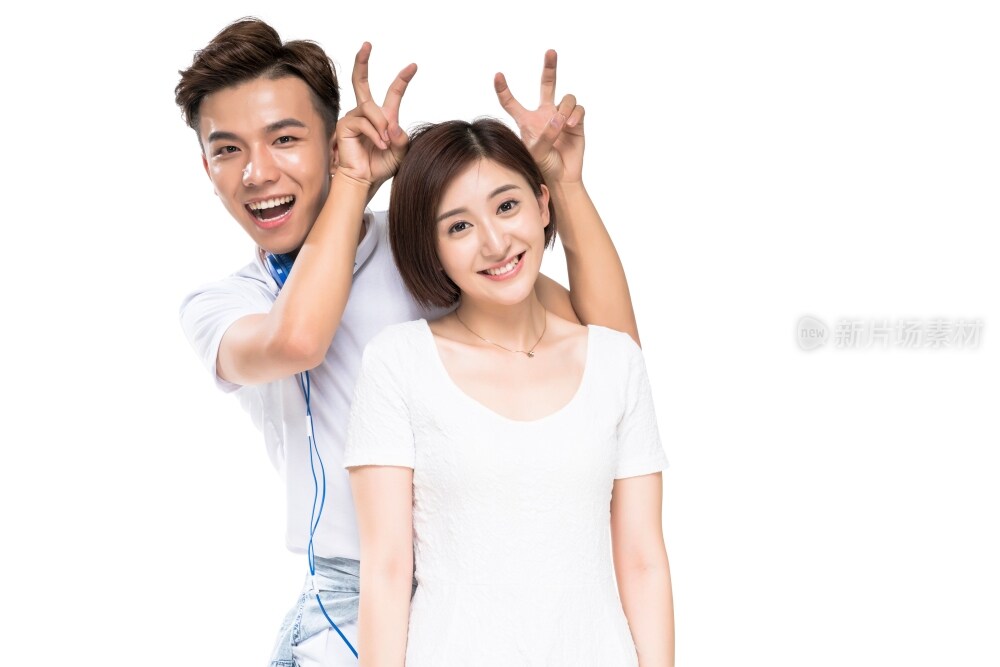 甜蜜的年轻情侣