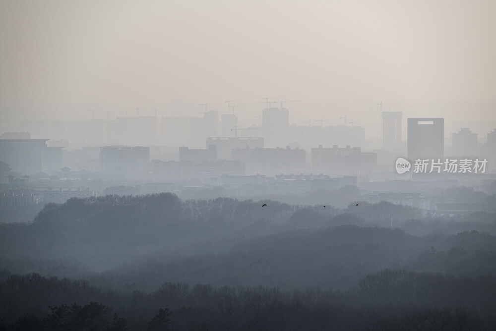 南京中山陵看雾天南京