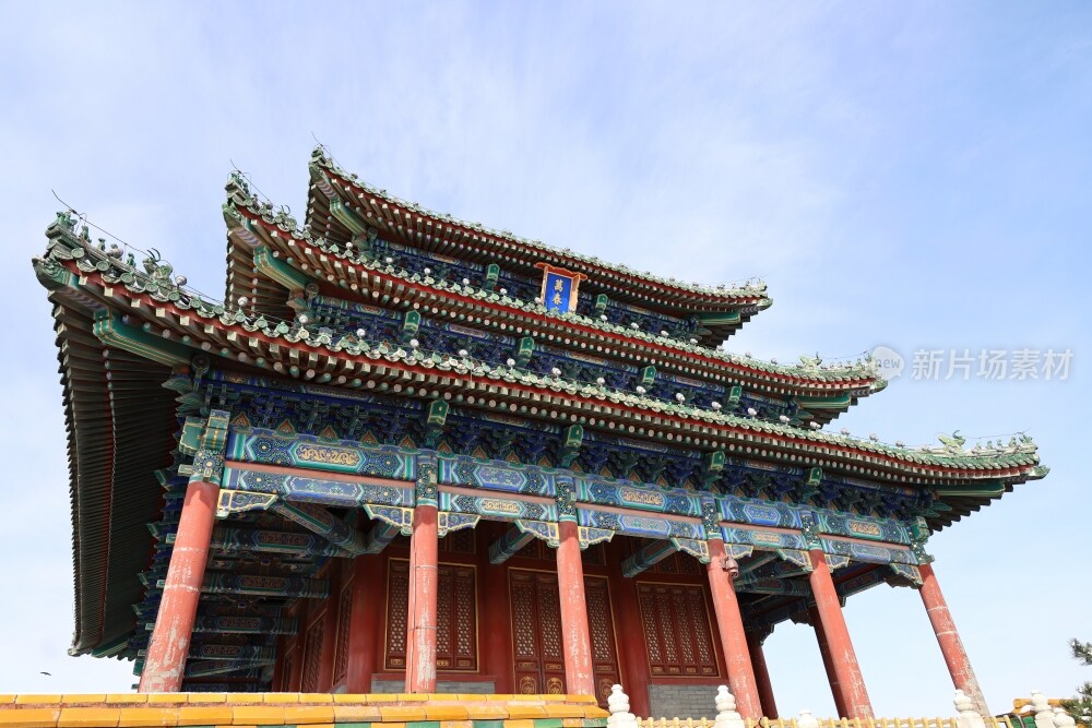 雪后的景山万春亭