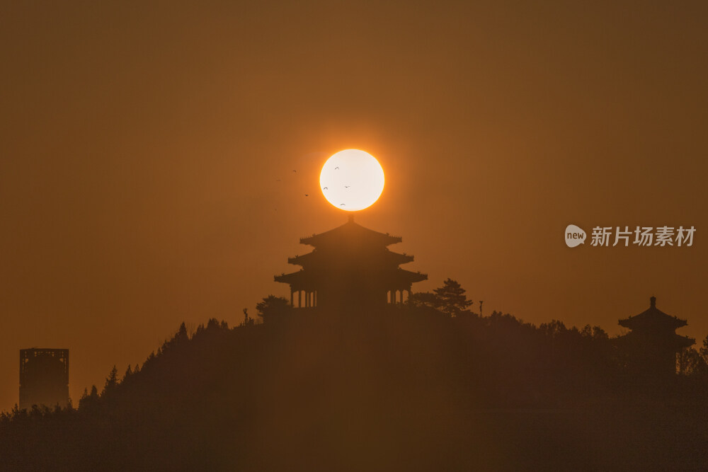 北京万春亭悬日