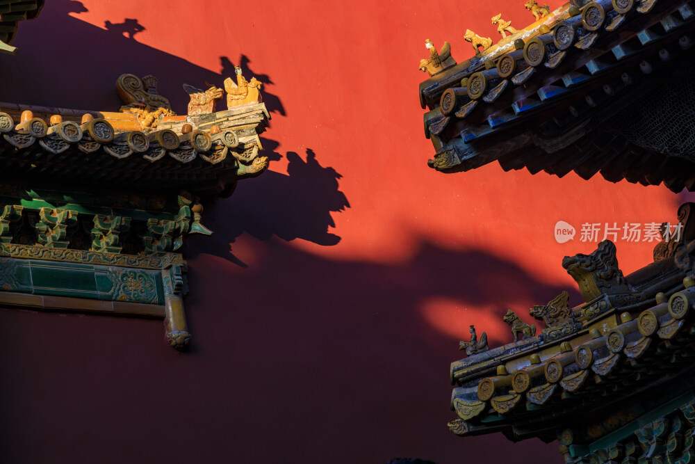 故宫清晨光影古建筑北京古建