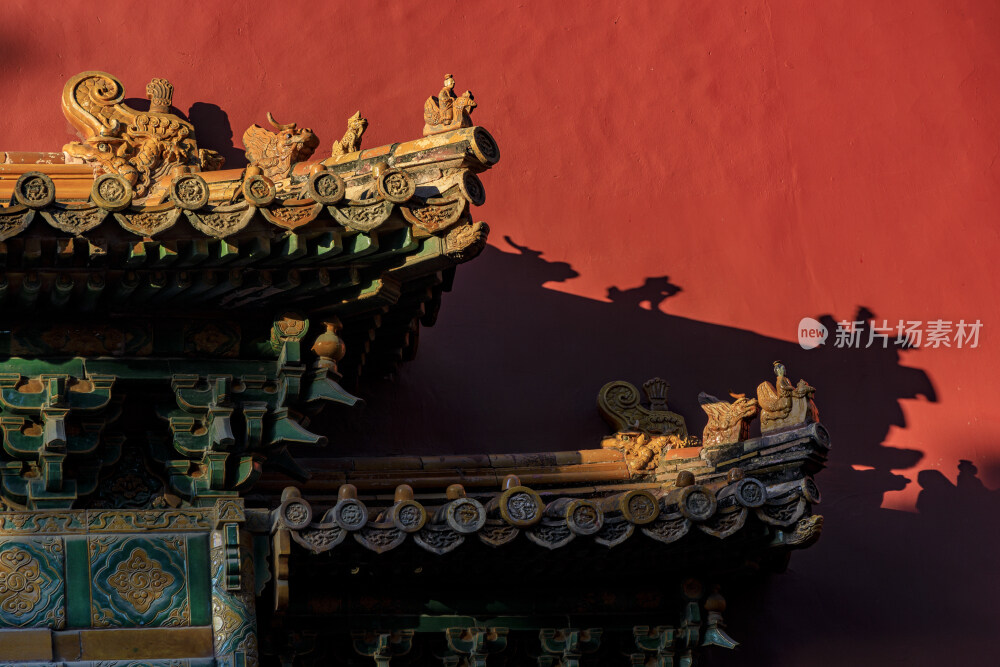 故宫清晨光影古建筑北京古建