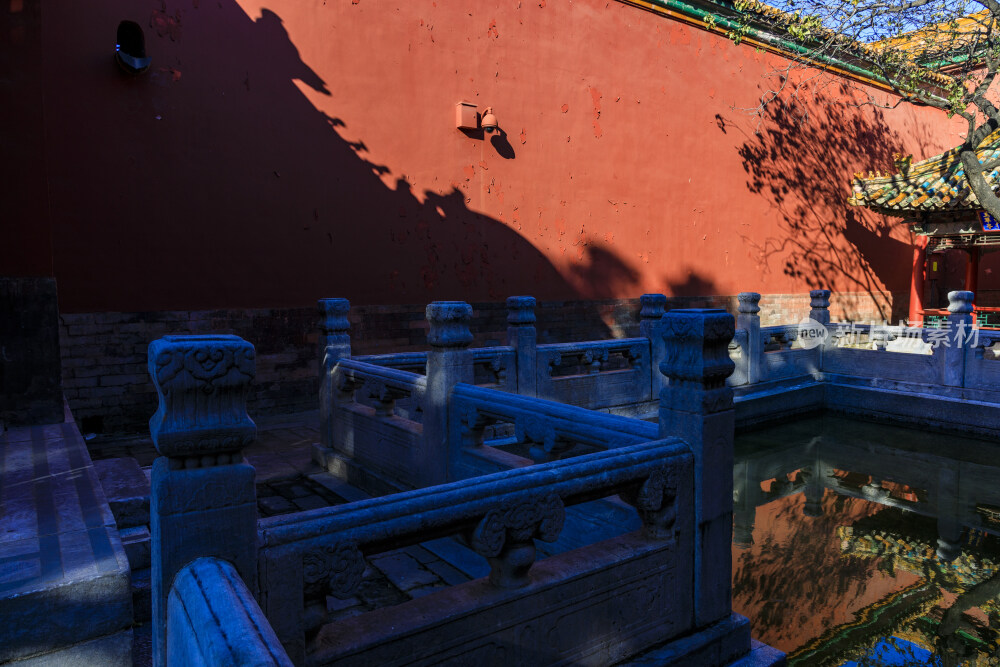 故宫清晨光影古建筑北京古建