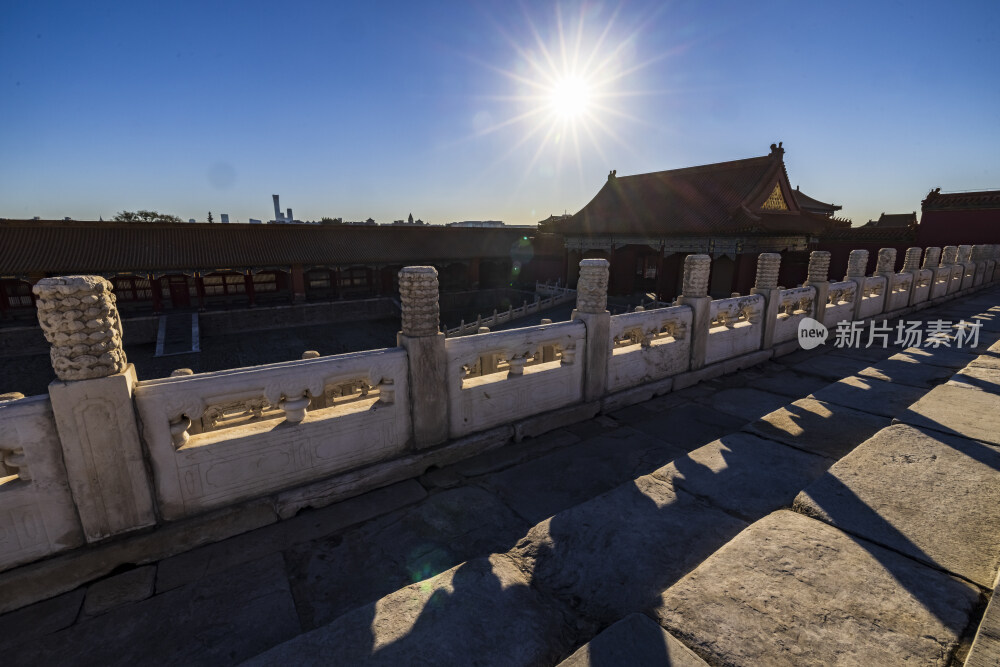 故宫清晨光影古建筑北京古建
