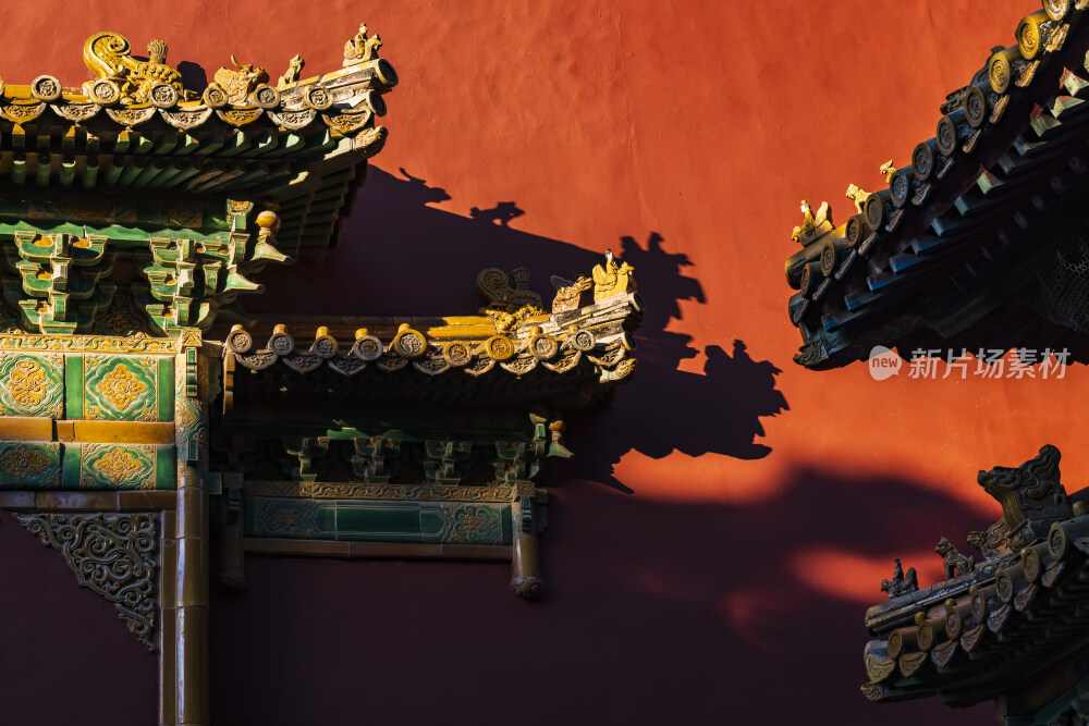 故宫清晨光影古建筑北京古建