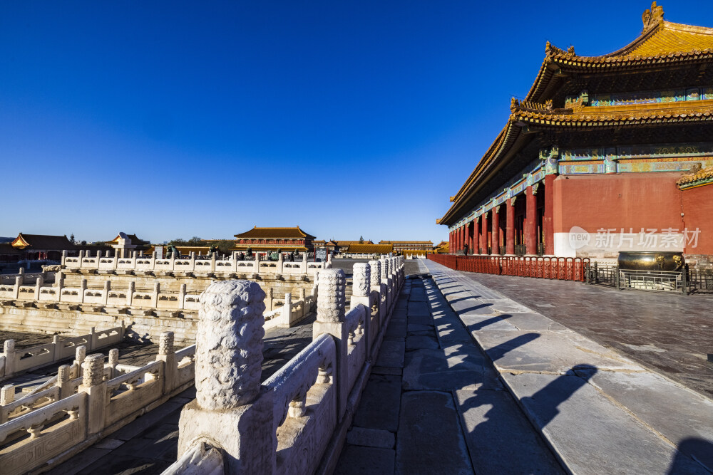 故宫清晨光影古建筑北京古建