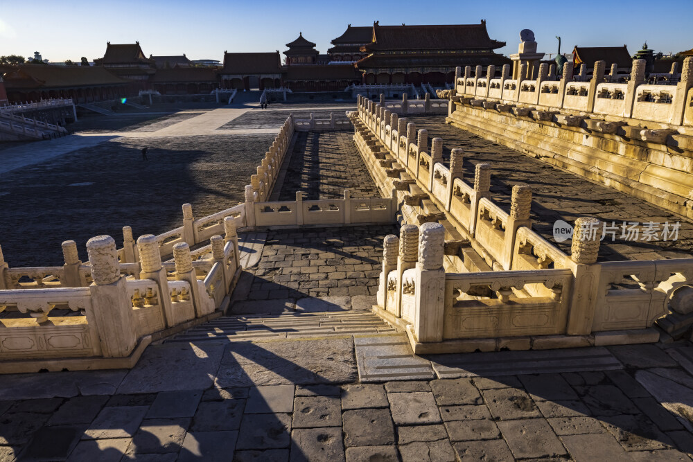 故宫清晨光影古建筑北京古建