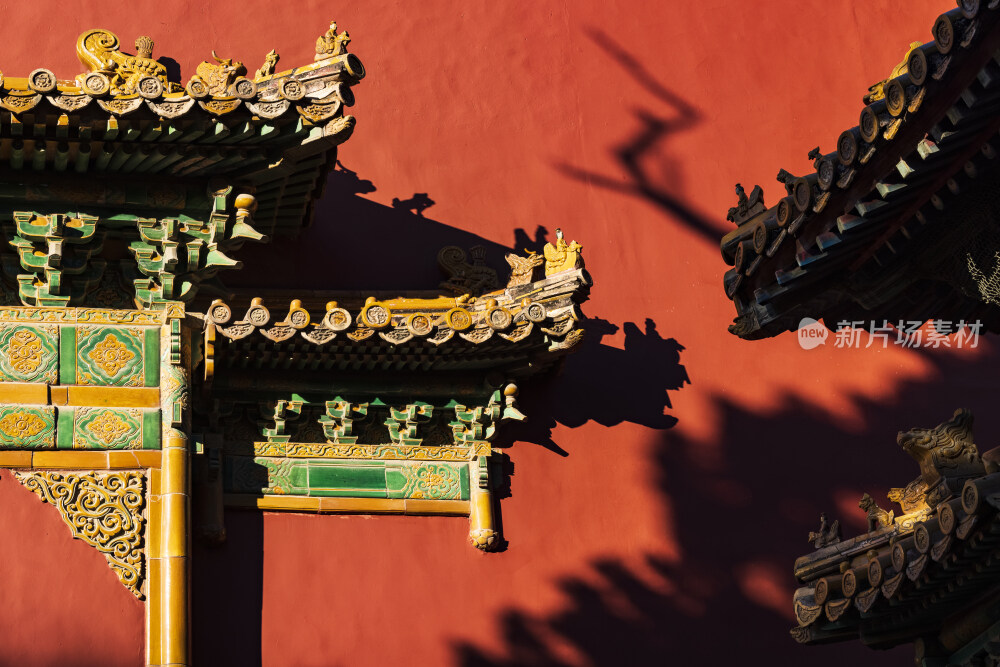 故宫清晨光影古建筑北京古建