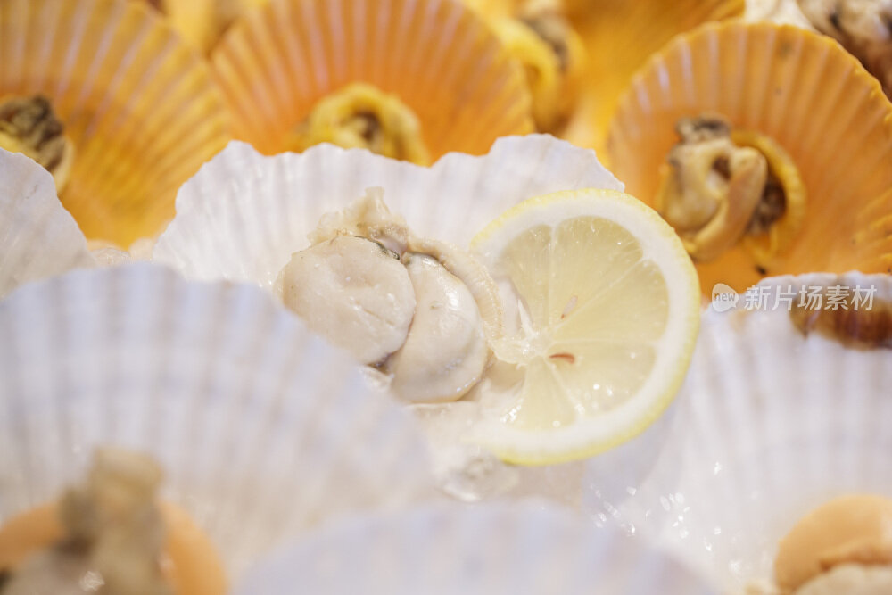 高档自助餐日式料理餐台摆放的寿司