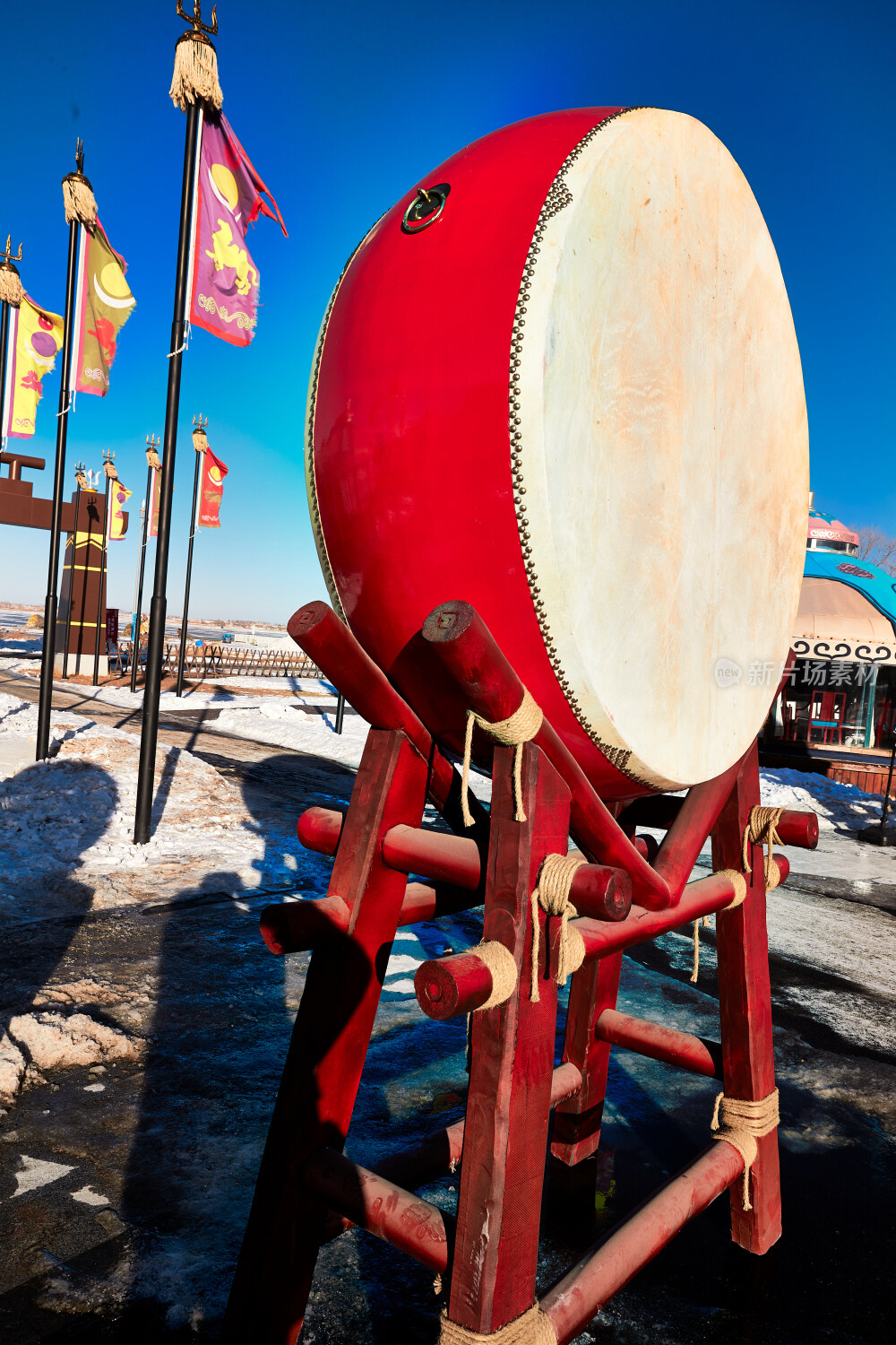 广场上的中国鼓