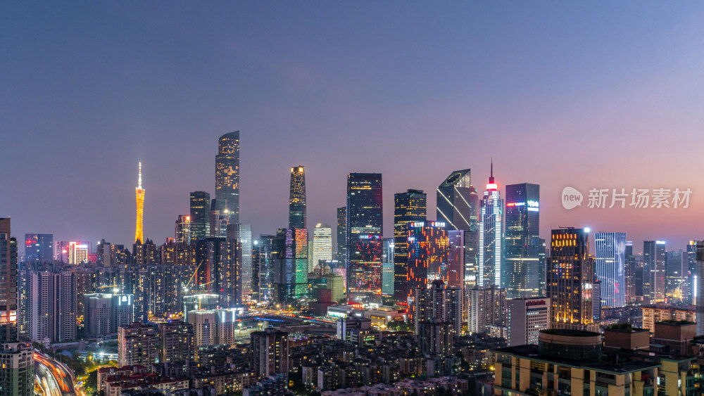 广州城市夜景图