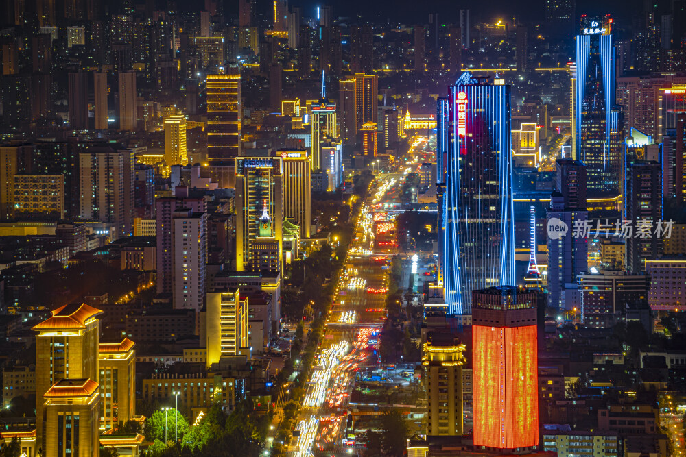 太原迎泽大街夜景