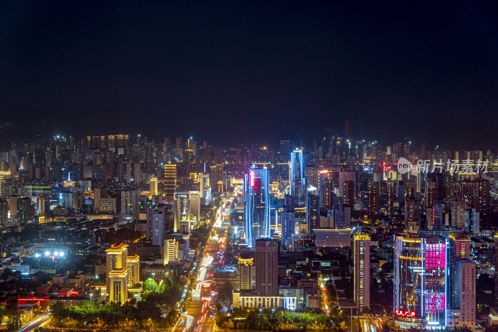 太原迎泽大街夜景