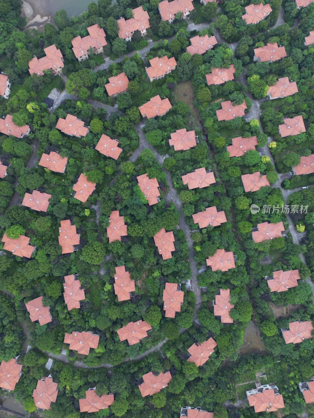 浙江桐庐芭米勒庄园航拍素材