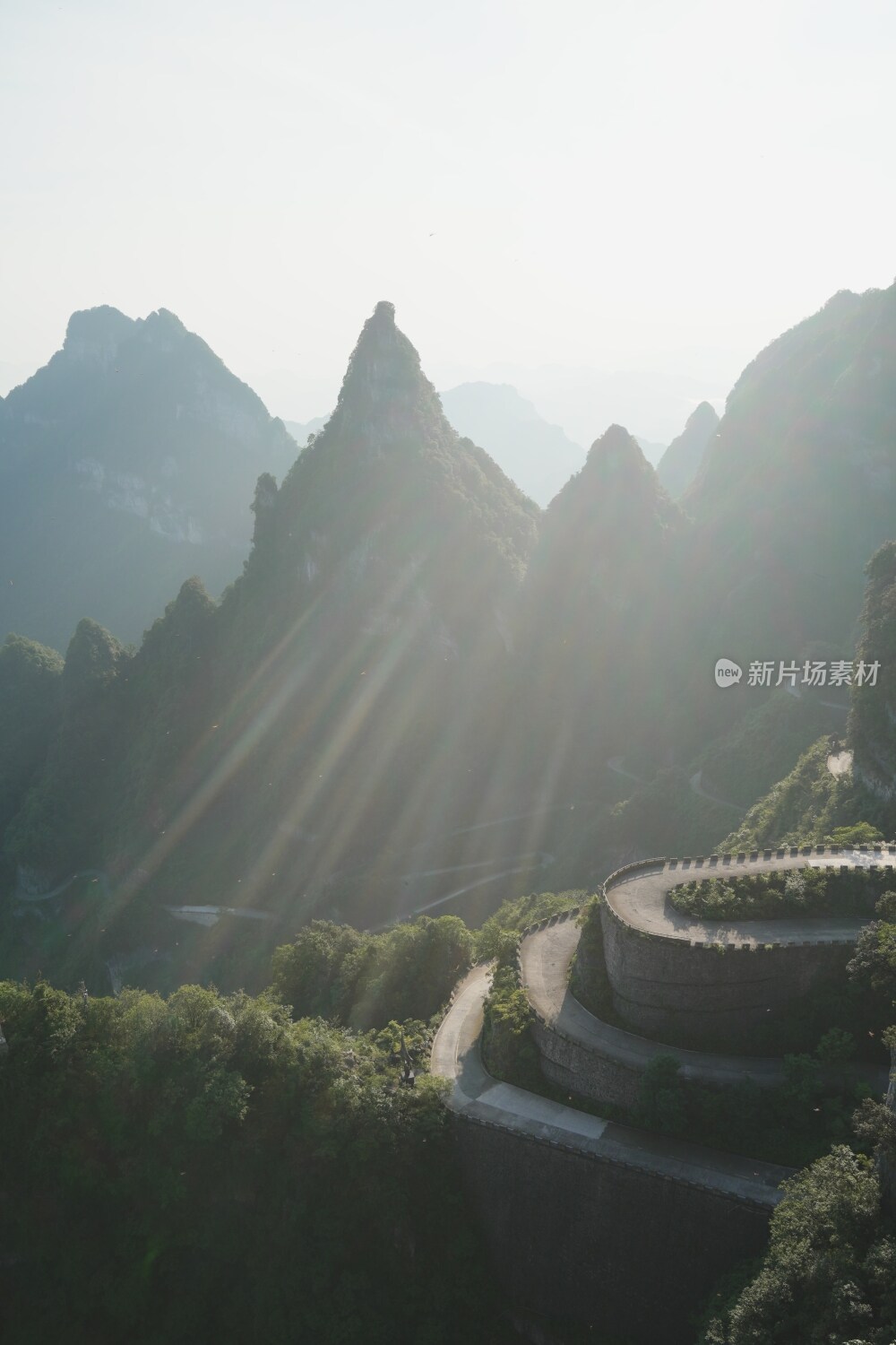 张家界天门山景区风光素材