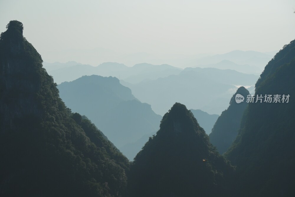 张家界天门山景区风光素材