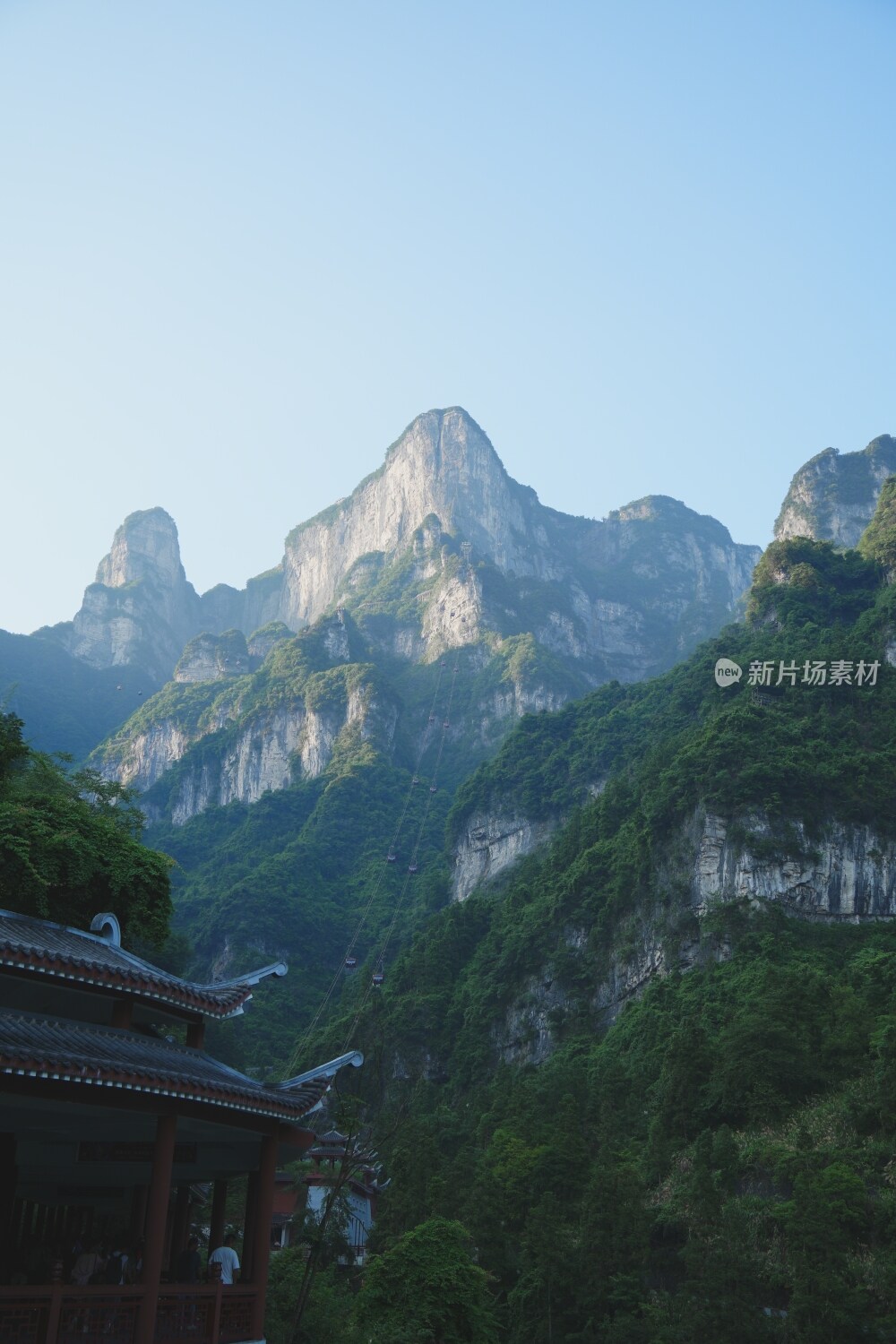 张家界天门山景区风光素材