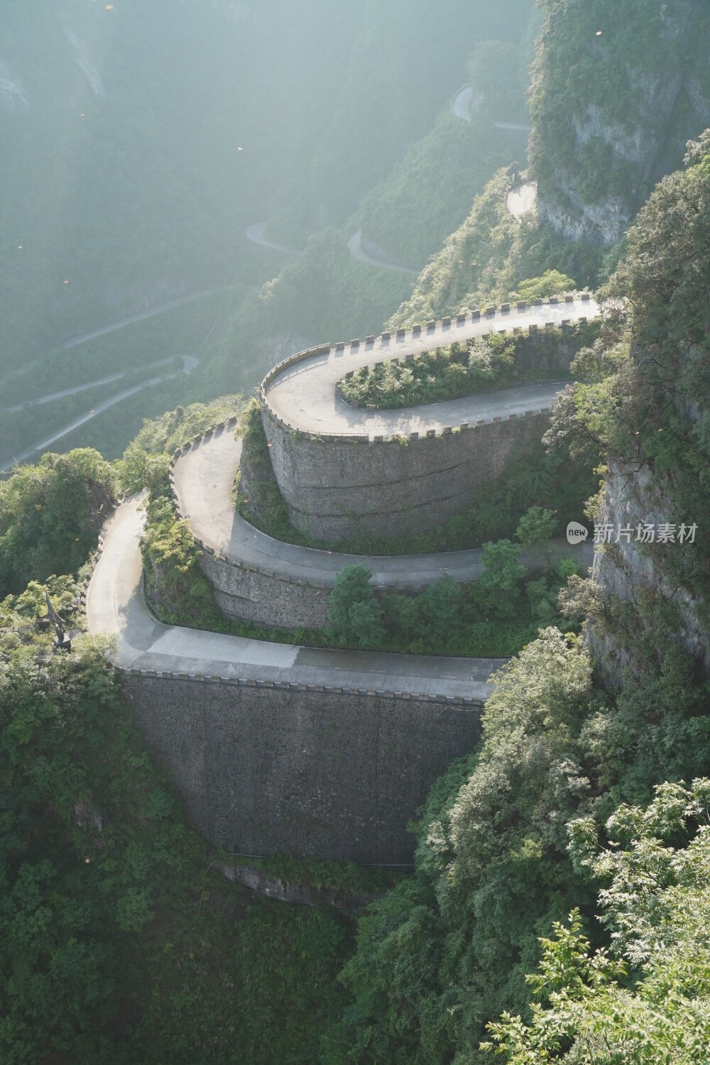张家界天门山景区风光素材