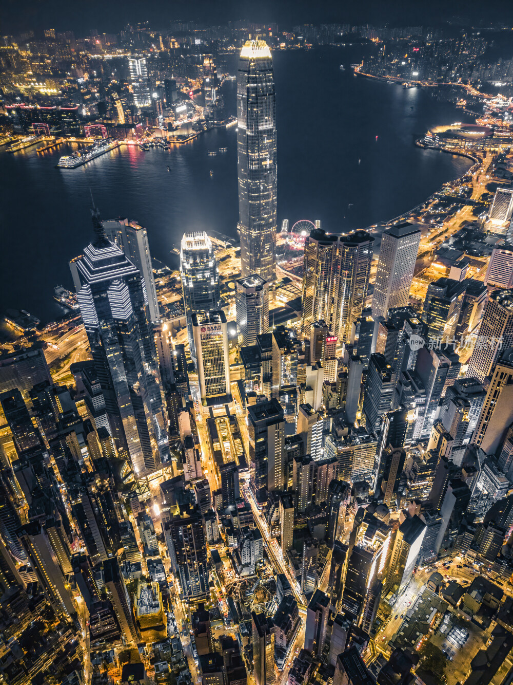 香港城市街道夜景风光街景
