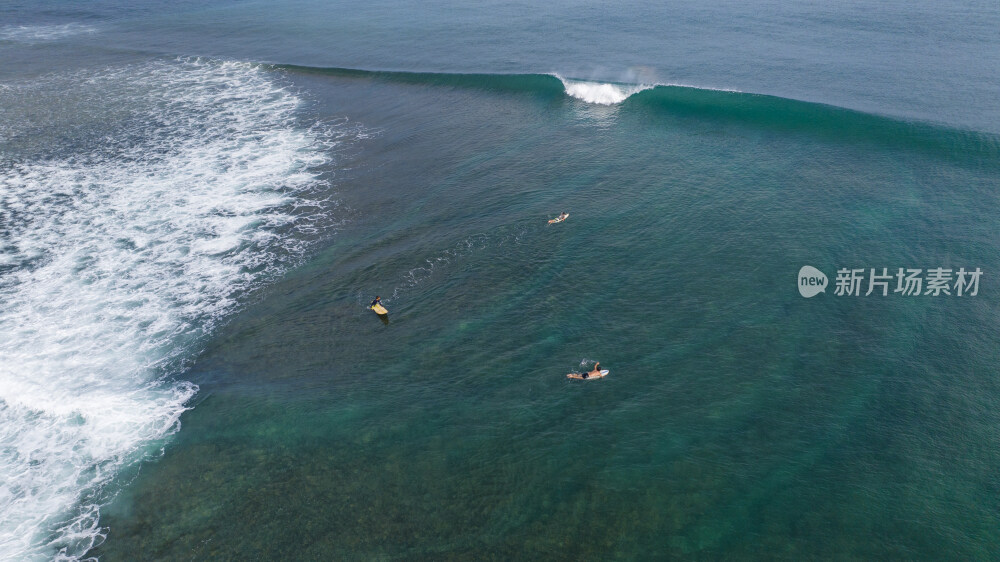 航拍户外冲浪海浪