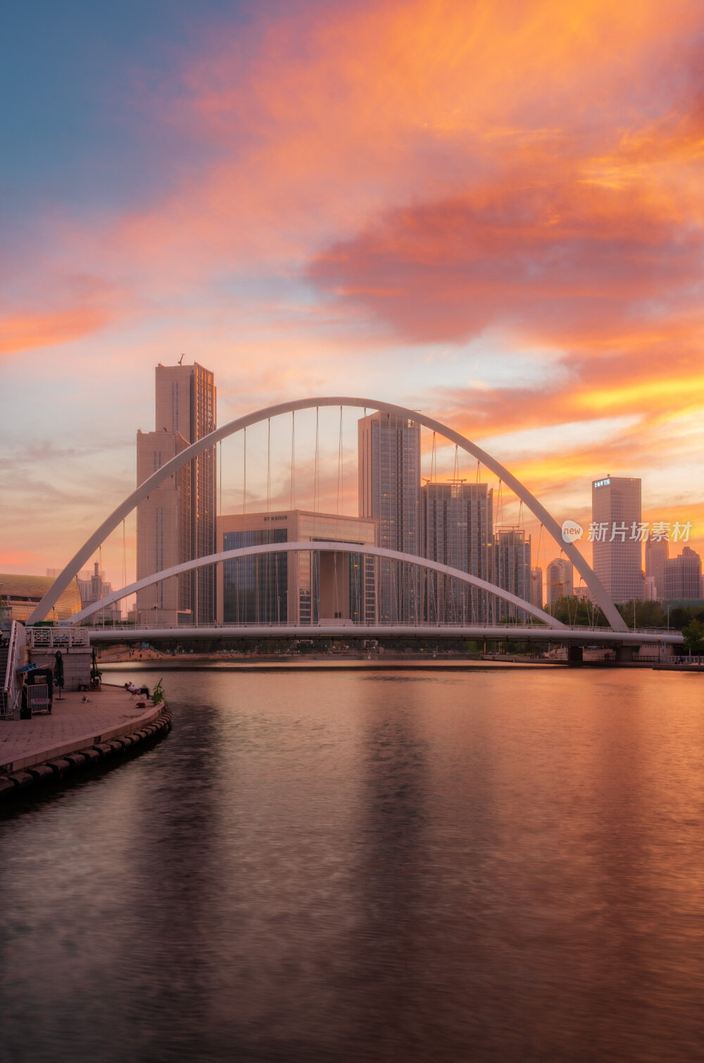 天津大沽桥晚霞