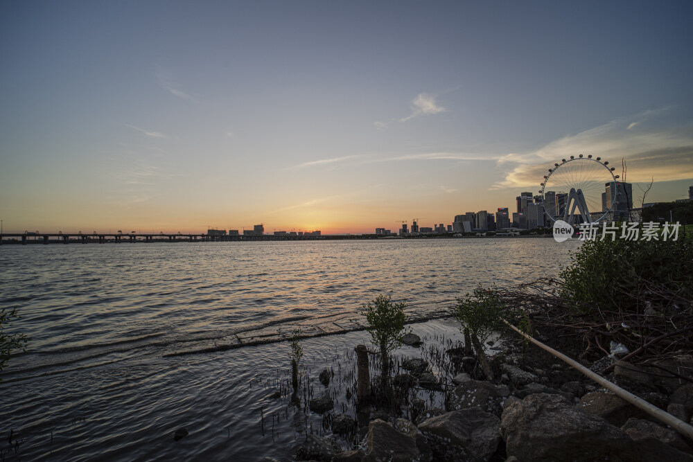 前海演艺公园晚霞