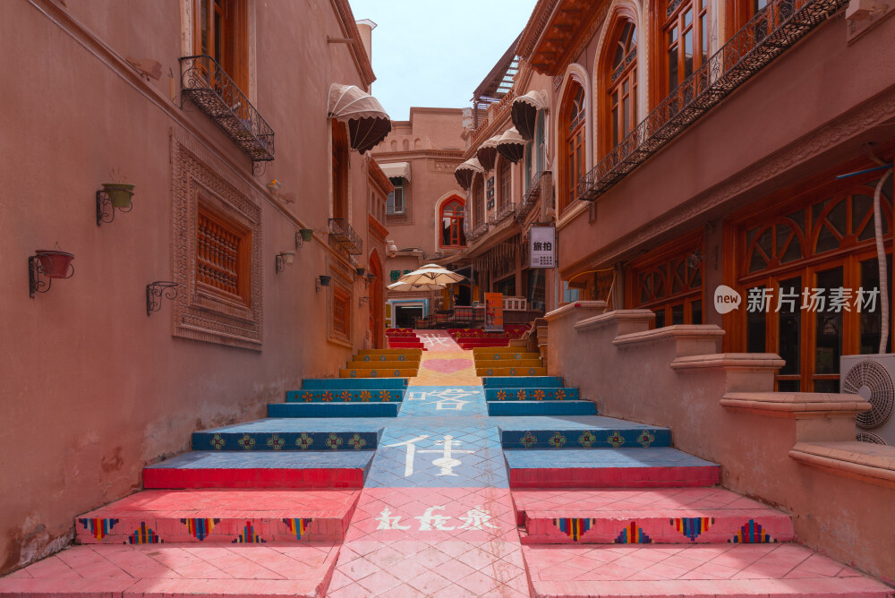 新疆喀什古城的街巷