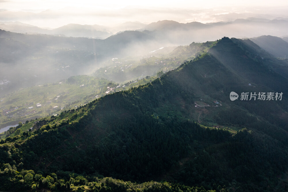 成都龙泉山日出云海航拍