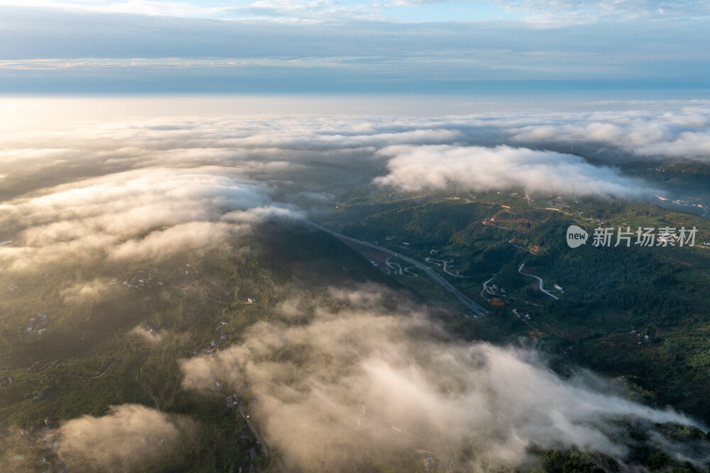 成都龙泉山日出云海航拍